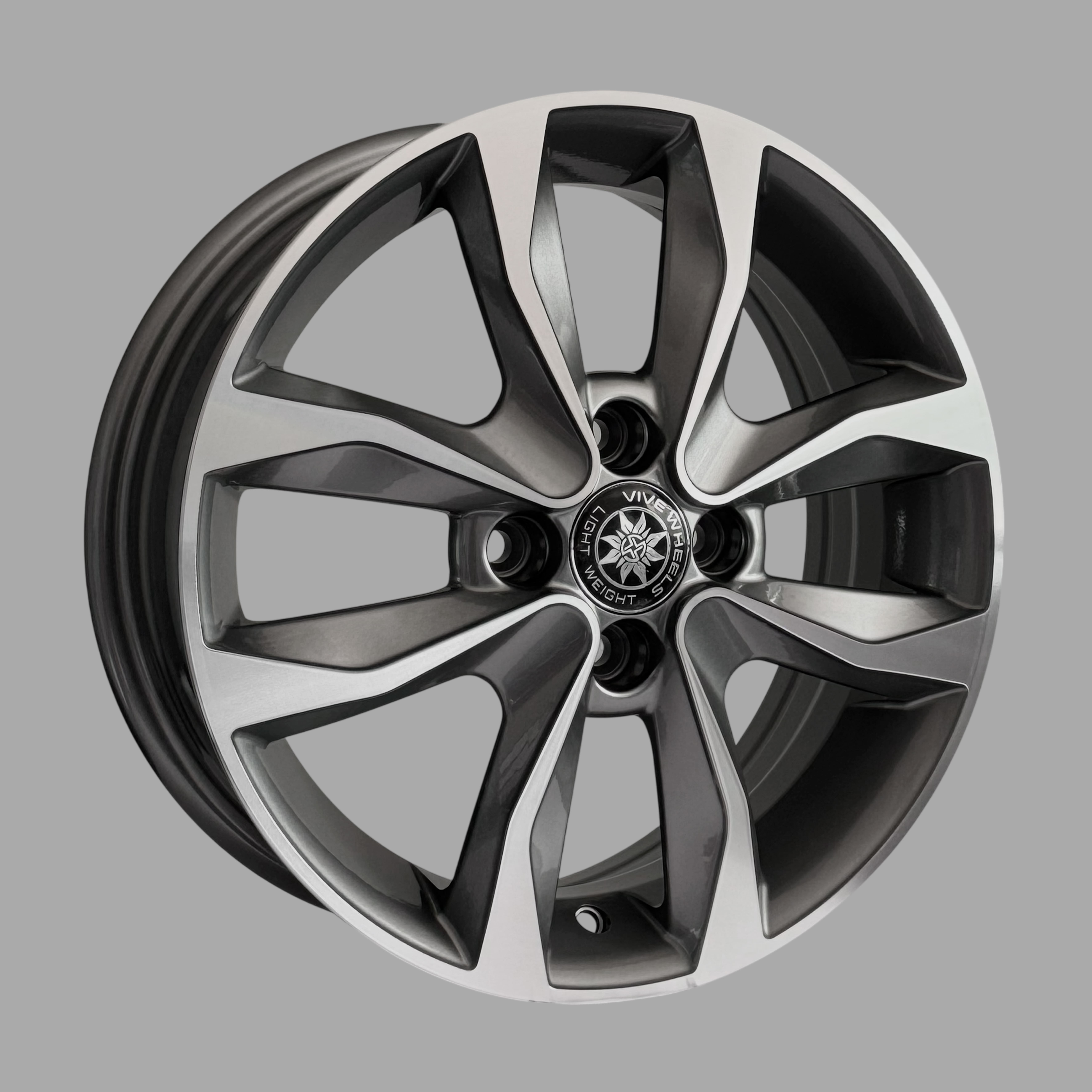 диски VIVE V-07 (JT011A) 5,5xR15 4x100 73,1 45 GUNMETAL MACHINE