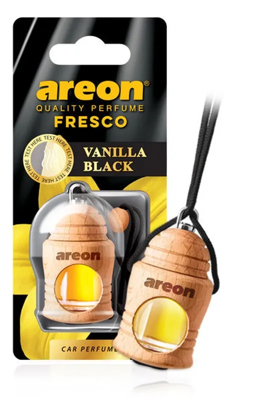 Ароматизатор подвесной бутылочка в дереве AREON FRESCO Vanilla Black